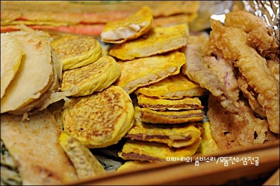 명절 음식 재활용 모듬전버섯수삼전골