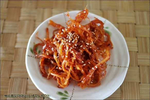 전자렌지로 쉽게 만드는 반찬모음(잡채,진미채,깻잎,오징어,버섯
