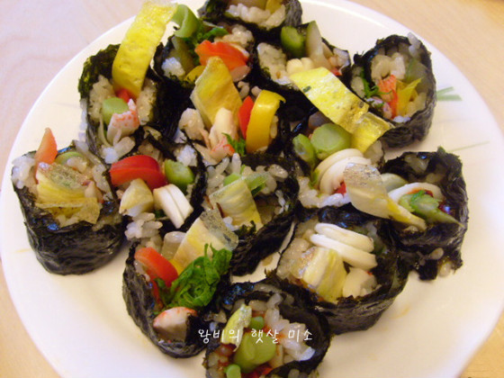 두릅 오징어 말이와 두릅 오징어 김밥