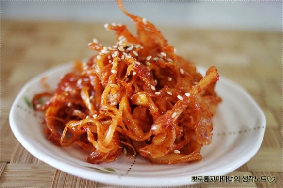 전자렌지로 쉽게 만드는 반찬모음(잡채,진미채,깻잎,오징어,버섯