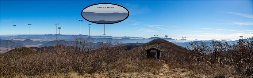 경주 단석산 조망도