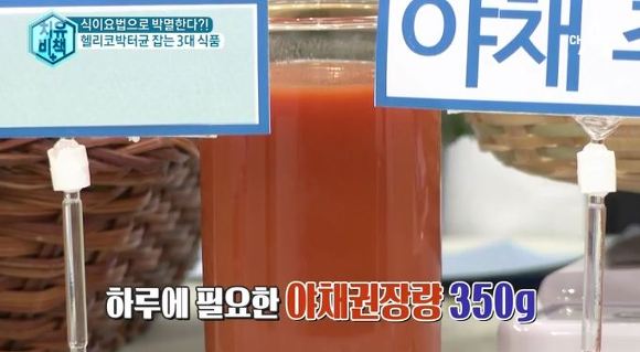 하루야채권장량! 헬리코박터균 잡으려면 필수네용 ㅋㅋ