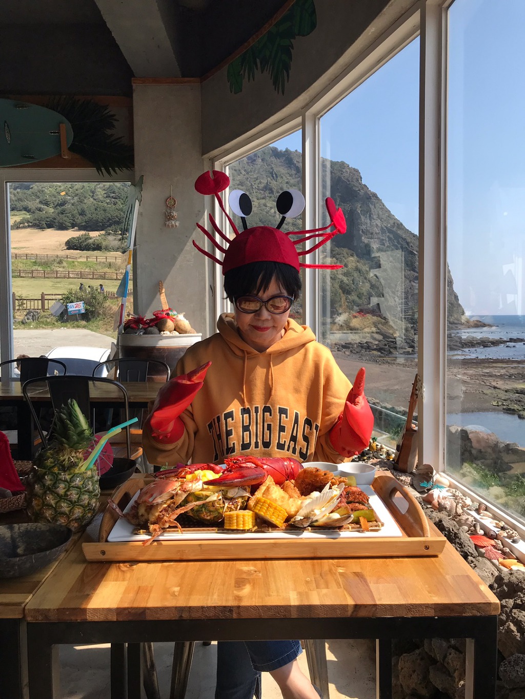 성산일출봉 이  보이는곳   