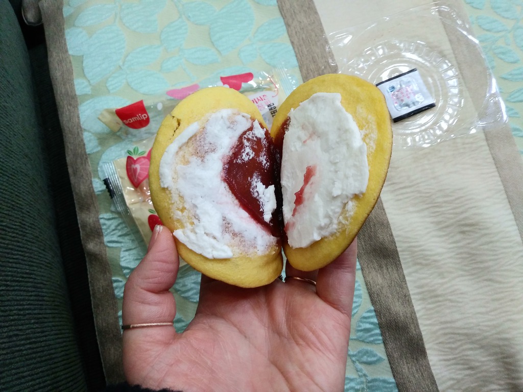 삼립 딸기팬케익 두근두근딸기 완전 맛남